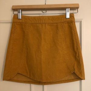 Pacsun mustard corduroy skirt